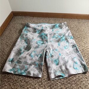 Calvin Klein Performance Gray and Teal Tie-Dye Shorts